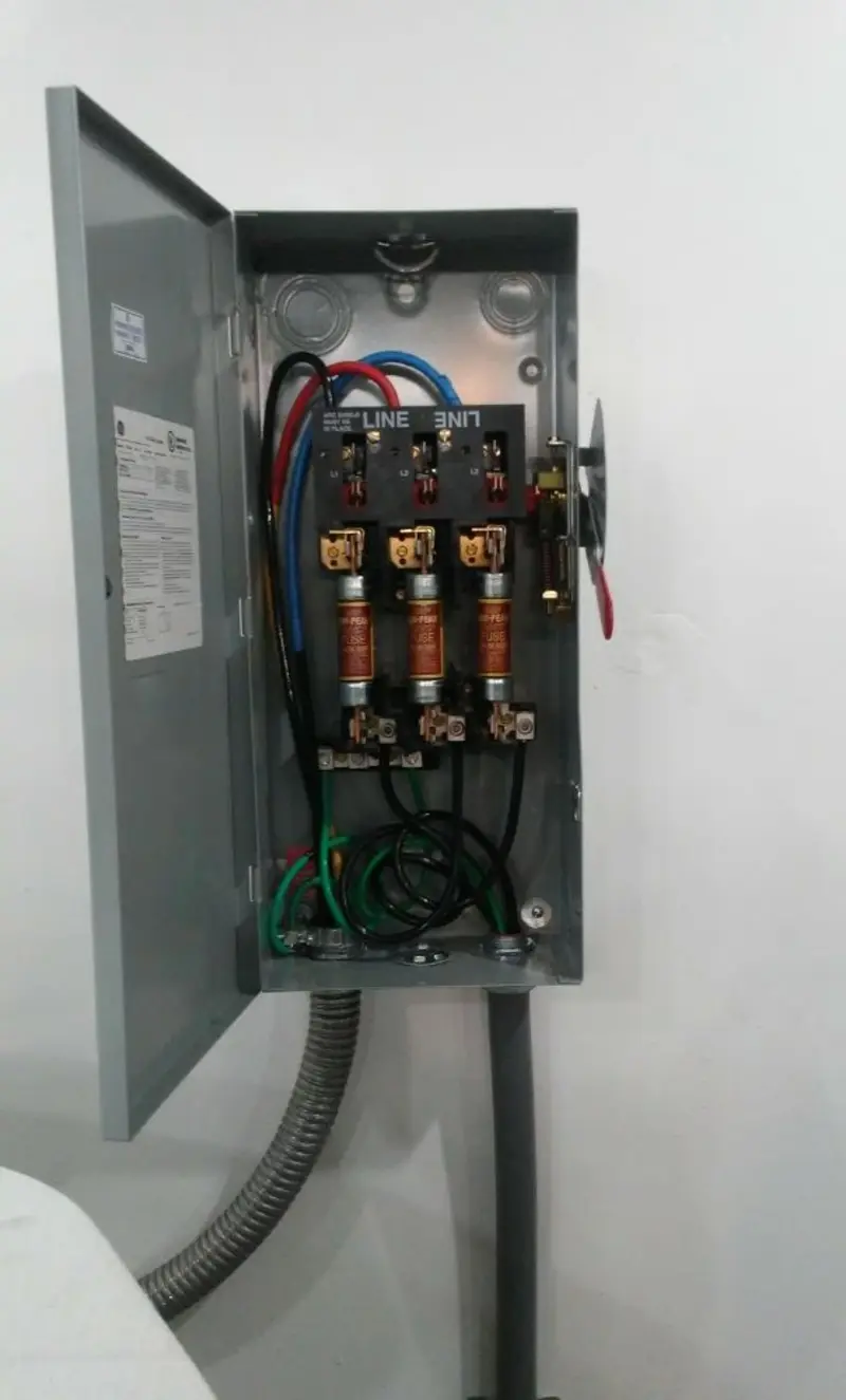 Three-phase disconnect switch installed for Electrical Wiring & Rewiring in Indian Harbour Beach